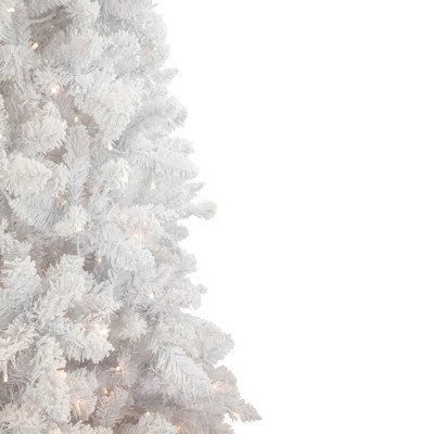 Northlight 9' Prelit Flocked Norway White Pine Artificial Christmas