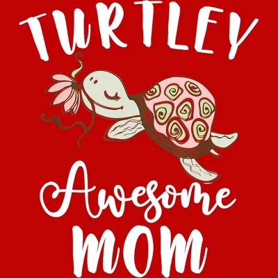 Men's Design By Humans Turtley Awesome Mom Turtle With Flower By