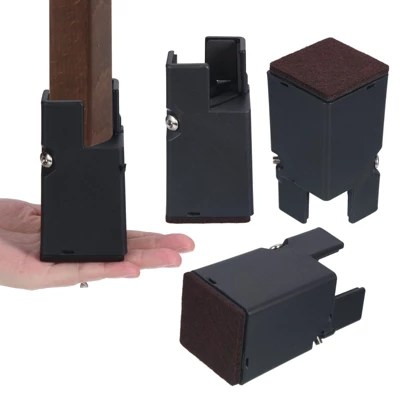 Unique Bargains Furniture Bed Sofa Table Chair Adjustable Leg Set With