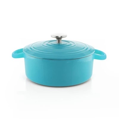 Buy Chantal Sea Blue Cast Iron 3 Quart Round Dutch Oven Online at