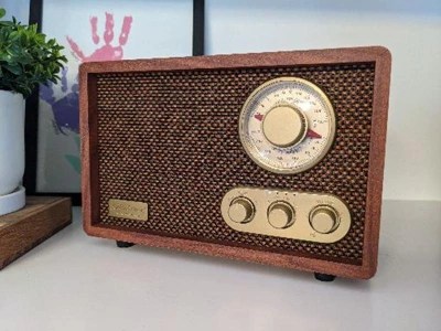 Portable Am/fm Bluetooth Radio Tonal Brown - Hearth & Hand™ With