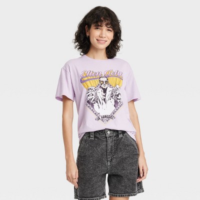 Women's Elton John Short Sleeve Graphic Tshirt Purple M Target