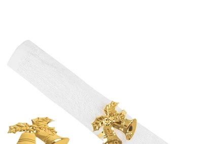 C&f Home Gold Bells Napkin Ring S/4 Target