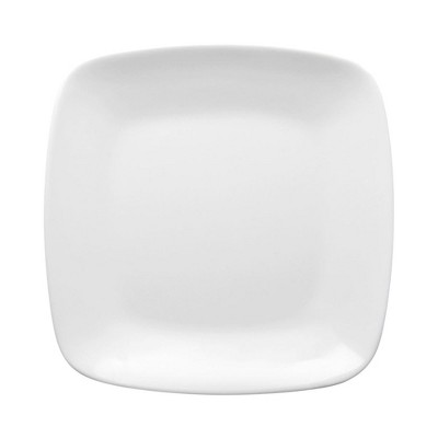 Smarty Had A Party 7.25" Solid White Flat Rounded Square Disposable