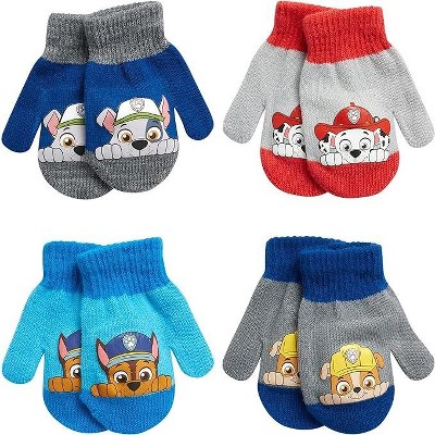 Paw Patrol 4 Pair Mitten Or Gloves Set, Toddlers/little Boys Age 27