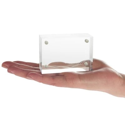 2pack Acrylic Plastic Picture Photo Frames Holder 2x3 Crystal