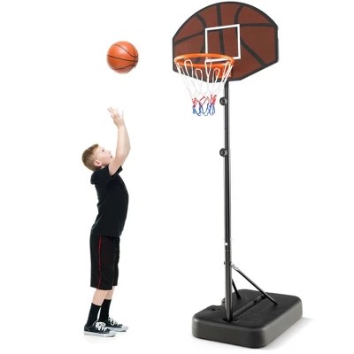 Costway Kids Basketball Hoop Portable Backboard System With Adjustable
