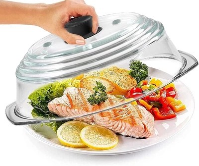 Bezrat Glass Microwave Cover With Black Knob : Target