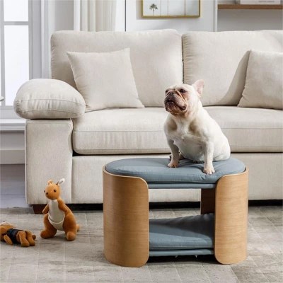 Dune 24" Pet Sofa Bed For Furniture Bent Wood Back With Wood Legs For