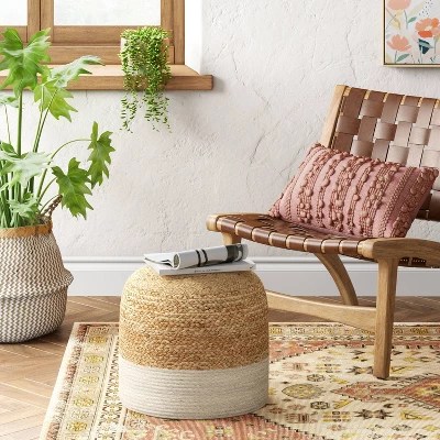 Jada Woven Pouf White Opalhouse™ Target
