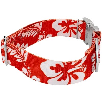 Country Brook Petz 1 1/2 Inch Premium Red Hawaiian Dog Collar Target