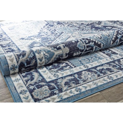 Rugs America Freida Fy15a Midnight Blue Vintage Farmhouse Dark Blue