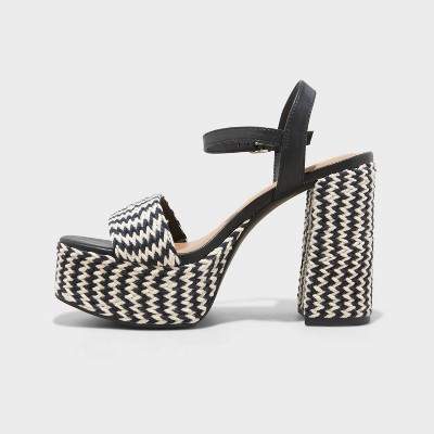 Women's India Platform Heels Universal Thread™ Black 7 Target