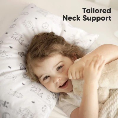 Keababies Jumbo Toddler Pillow With Pillowcase, 14x20 Soft Organic