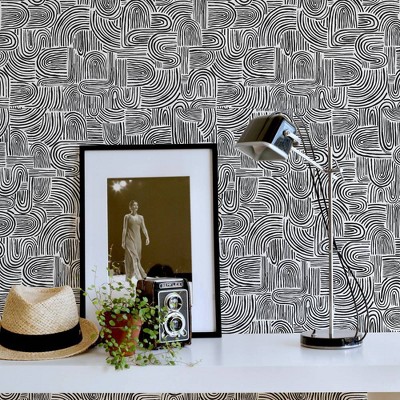 Tempaper Swell Black Pearl Peel And Stick Wallpaper Target