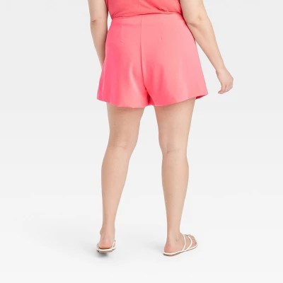 Women's Highrise Tailored Shorts A New Day™ Pink 26 Target