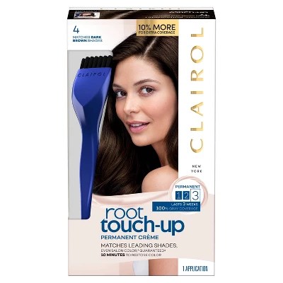 If you're naturally dark but have lightened hair, roots show quicker. Clairol Root Touch Up Permanent Hair Color 4 Dark Brown 1 Kit Target