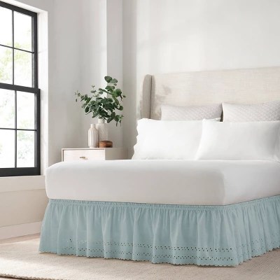 Wrap Around Eyelet Ruffled Bed Skirt Easyfit™ Target