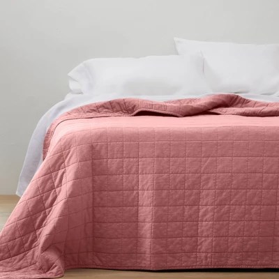 Full/queen Heavyweight Linen Blend Quilt Rose Casaluna™ Target