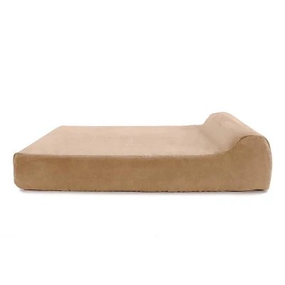 Big Barker 7" Orthopedic Dog Bed Headrest Edition Khaki Extra