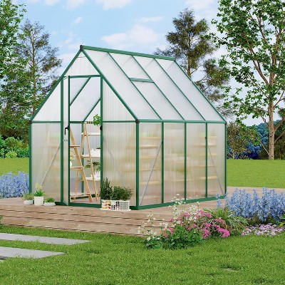 6x7 FT Greenhouse for Outdoors, Heavy-Duty Walk-In Greenhouse Kit with