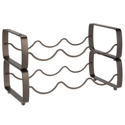 Mdesign Metal Wine Rack Storage Organizer, 3 Bottles Each 2 Pack Target