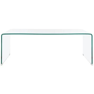 Willowith Glass Coffee Table Clear Safavieh Target