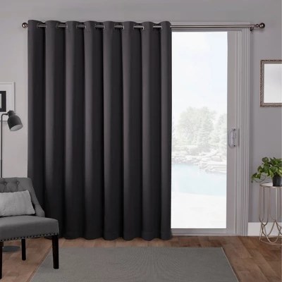 Sateen Blackout Solid Grommet Top Extra Wide Curtain Panel Exclusive
