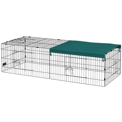 Pawhut Small Animal Playpen, Pet Playpen Yard Fence For Rabbits