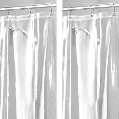Mdesign Waterproof Vinyl Shower Curtain Liner, 10 Guage 2 Pack Target