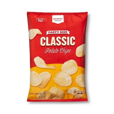 Diet info for Original Potato Chips Party Size 15.25oz Market