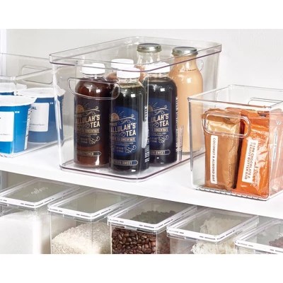 Idesign 8"x12"x8" Crisp Divided Bin Clear Target