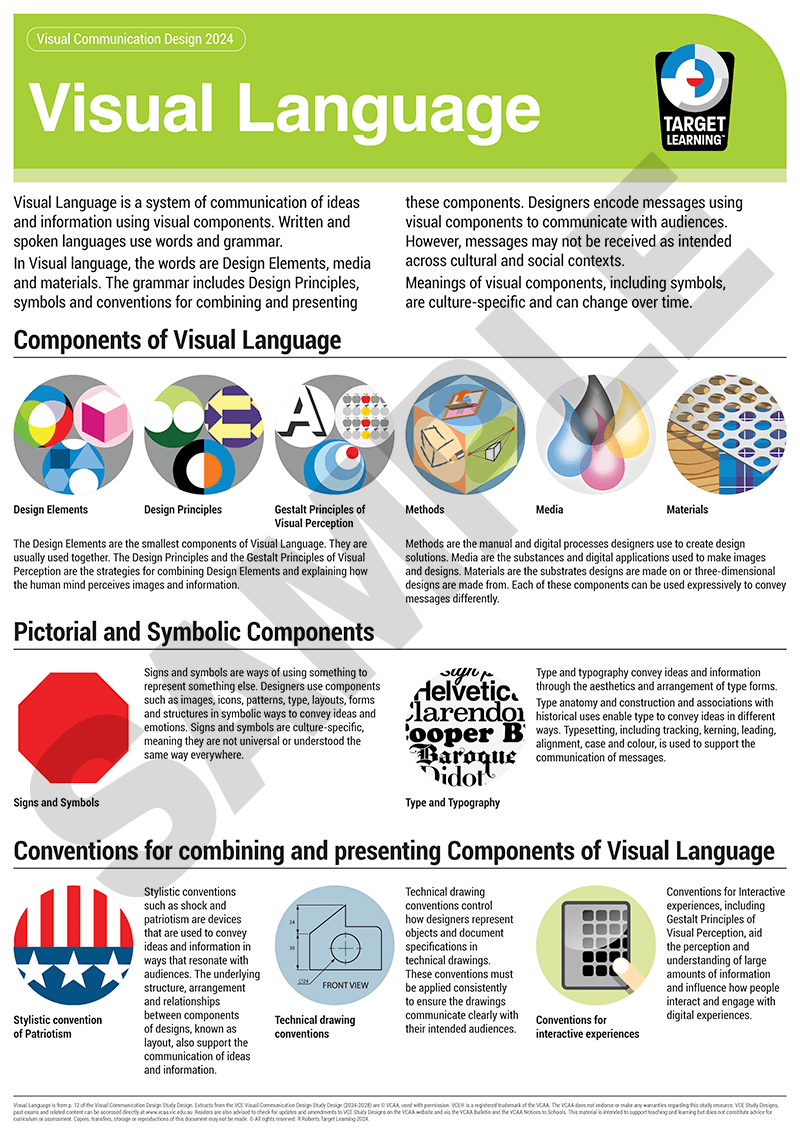 VCD Visual Language poster Target Learning
