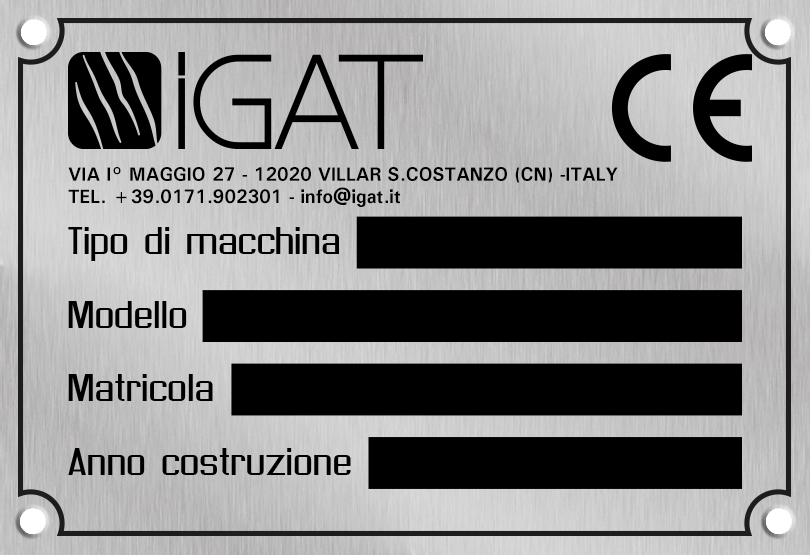 Landing page TARGA CE Targhe store