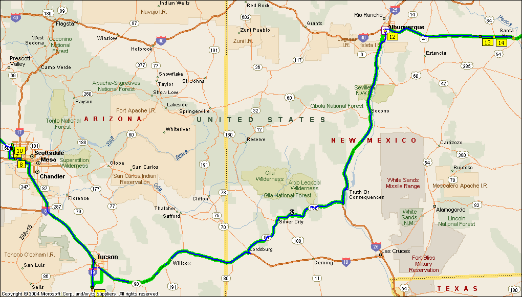 Green Valley, AZ to Albuquerque, NM