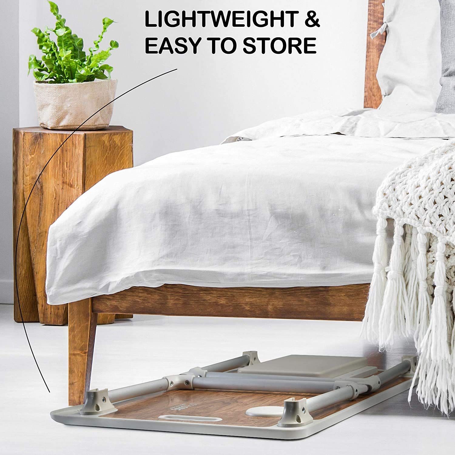 Tarkan Portable Folding Laptop Desk for Bed, Lapdesk with Handle