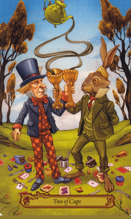 2 DE COPAS (WONDERLAND TAROT) Tarolando