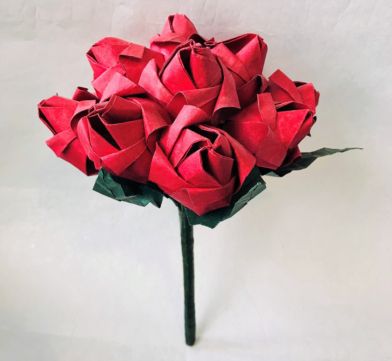 valentines day origami rose Origami valentine's day rose bouquet