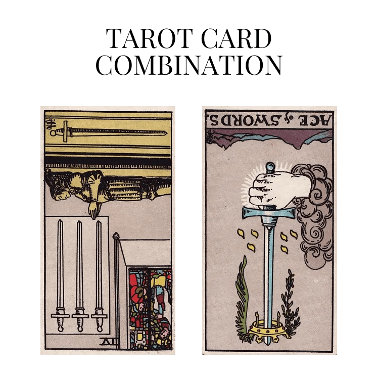Four Of Swords Reversed AND Ace Of Swords Reversed Tarot Cards Meaning