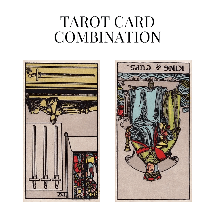 Four Of Swords Reversed AND King Of Cups Reversed Tarot Cards Together