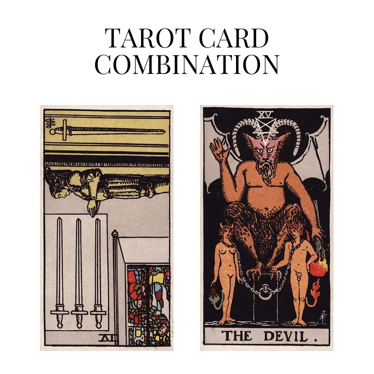 Four Of Swords Reversed AND The Devil Tarot Cards Meaning