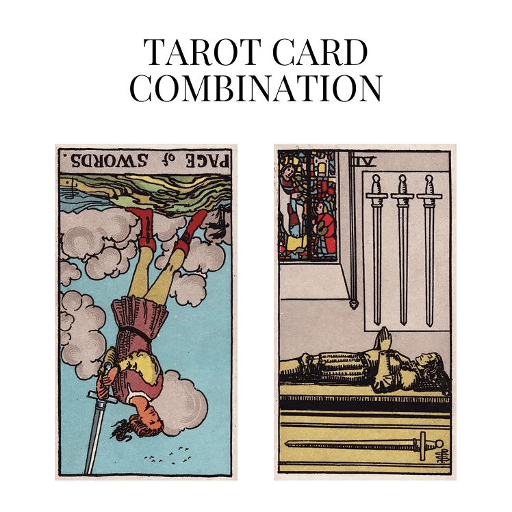 Page Of Swords Reversed AND Four Of Swords Tarot Cards Meaning