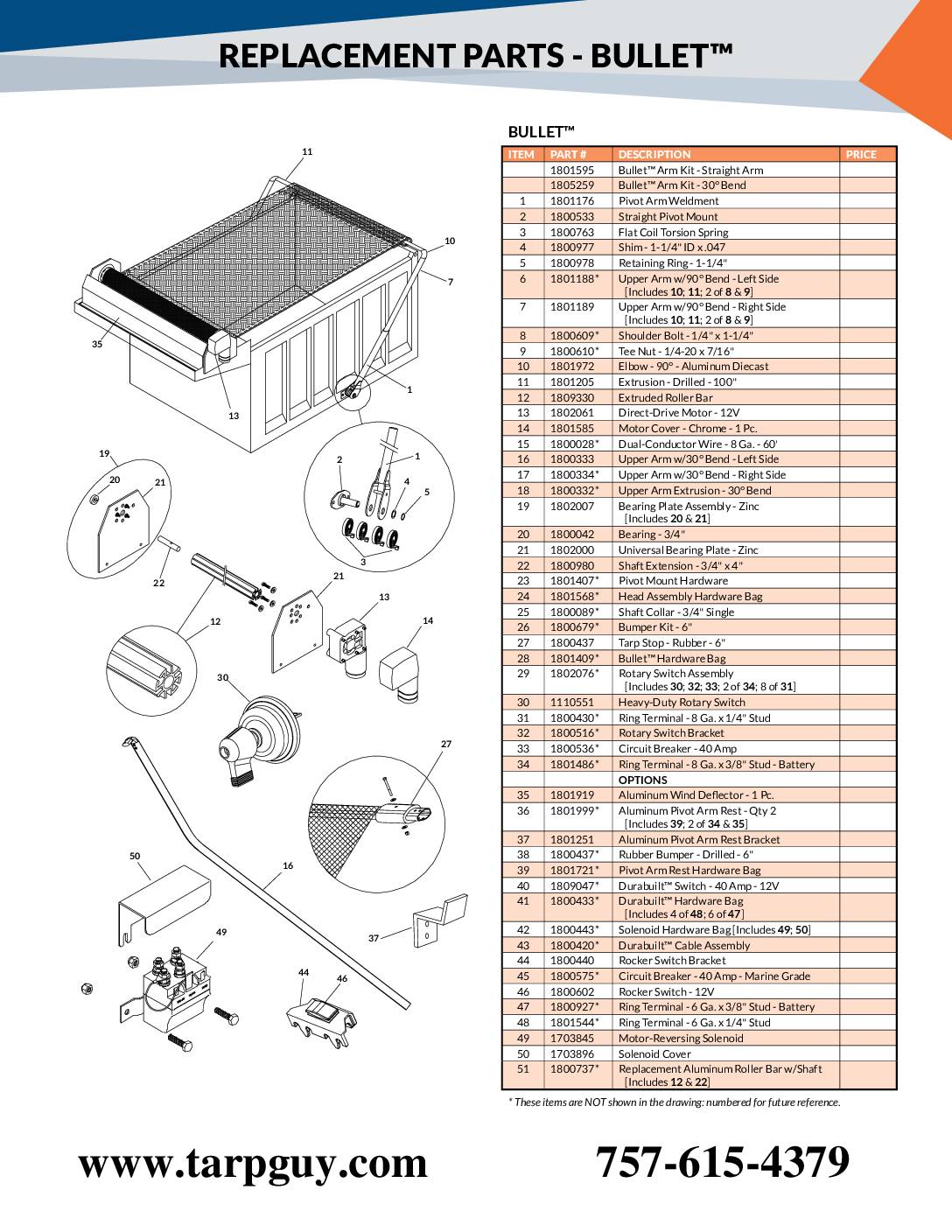Donovan Bullet PN 1805259, Swing Arm Kit, 30 DEGREE BEND IN UPPER