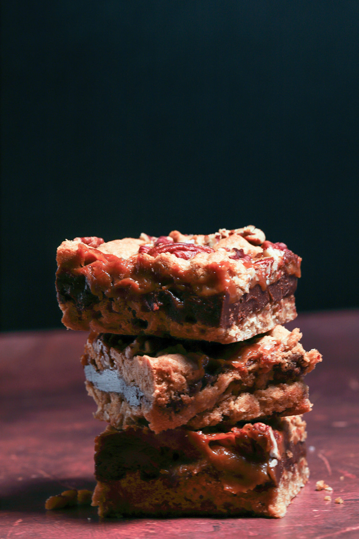 Toasted Oatmeal Pecan Bars with Chocolate and Caramel Tartistry