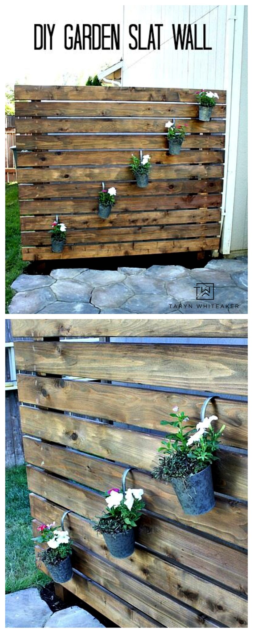 DIY Garden Slat Wall Taryn Whiteaker Designs