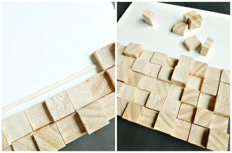 DIY Tribal Wood Block Wall Art Taryn Whiteaker Designs