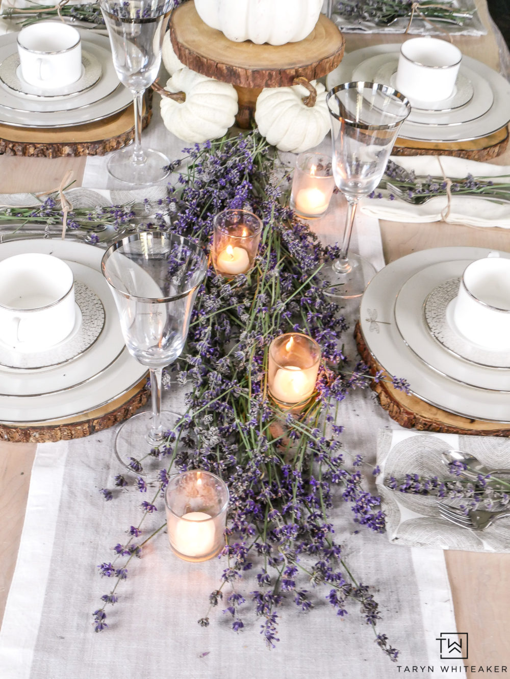 Fresh Lavender Fall Tablescape Taryn Whiteaker