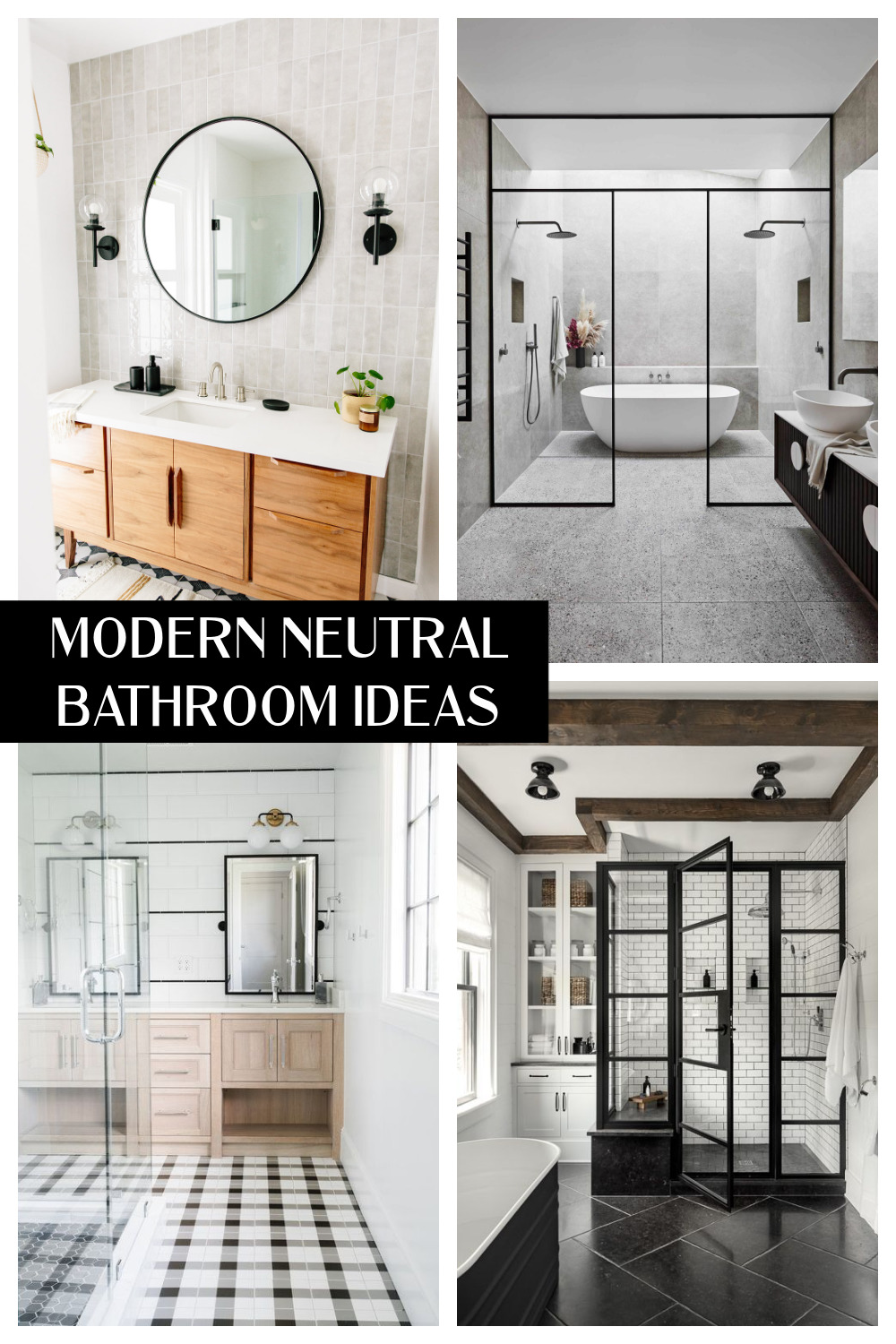 Modern Neutral Bathroom Ideas Taryn Whiteaker Designs