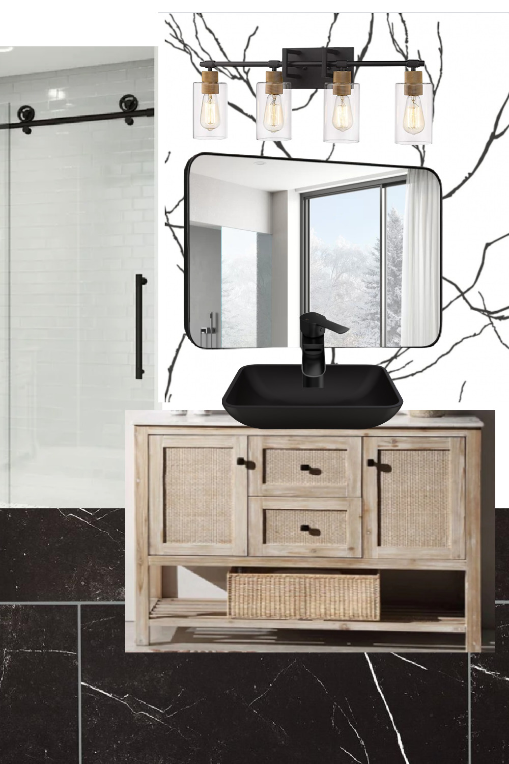 Black and White Bath Mats Taryn Whiteaker Designs