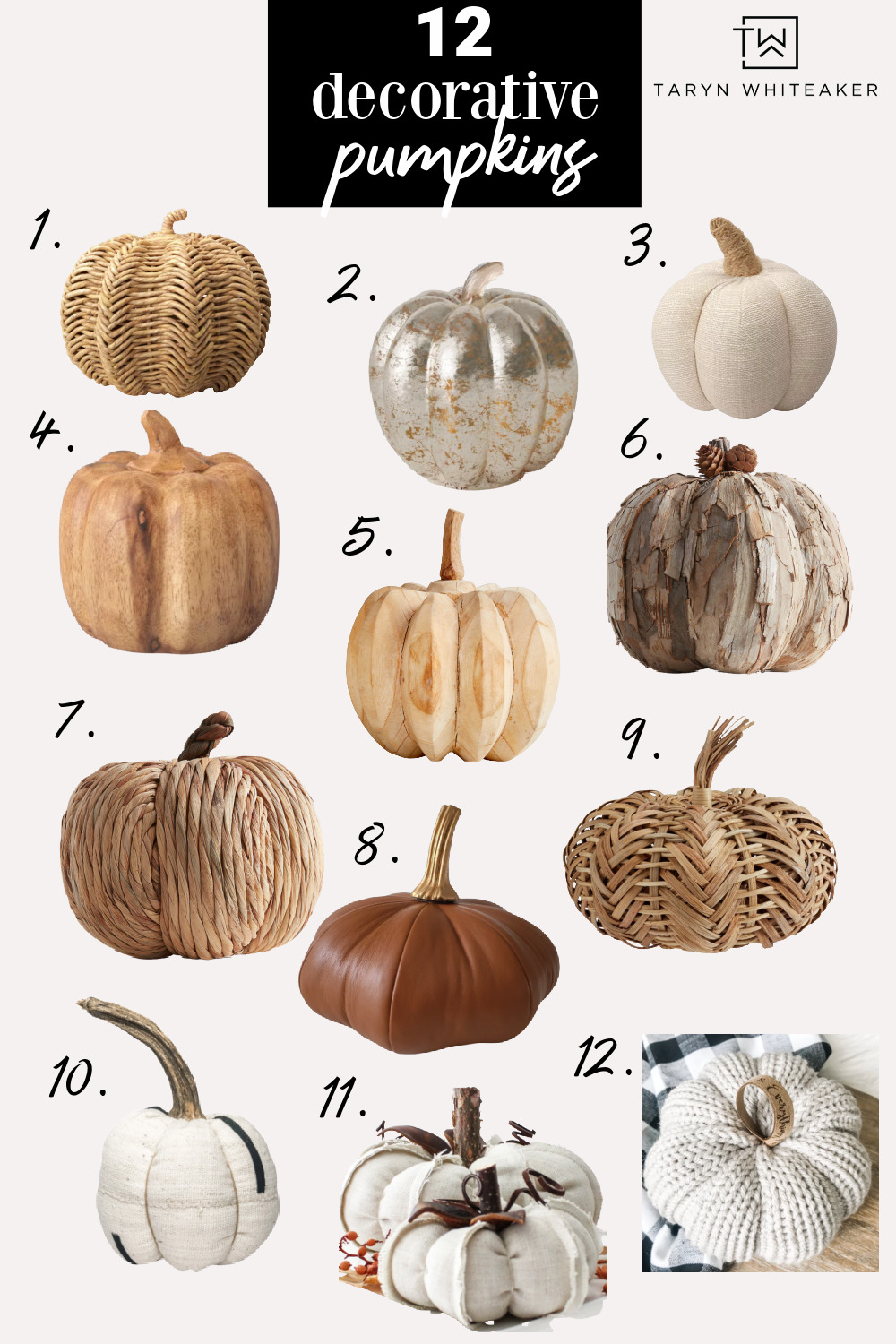 The Best Decorative Pumpkins Taryn Whiteaker Designs